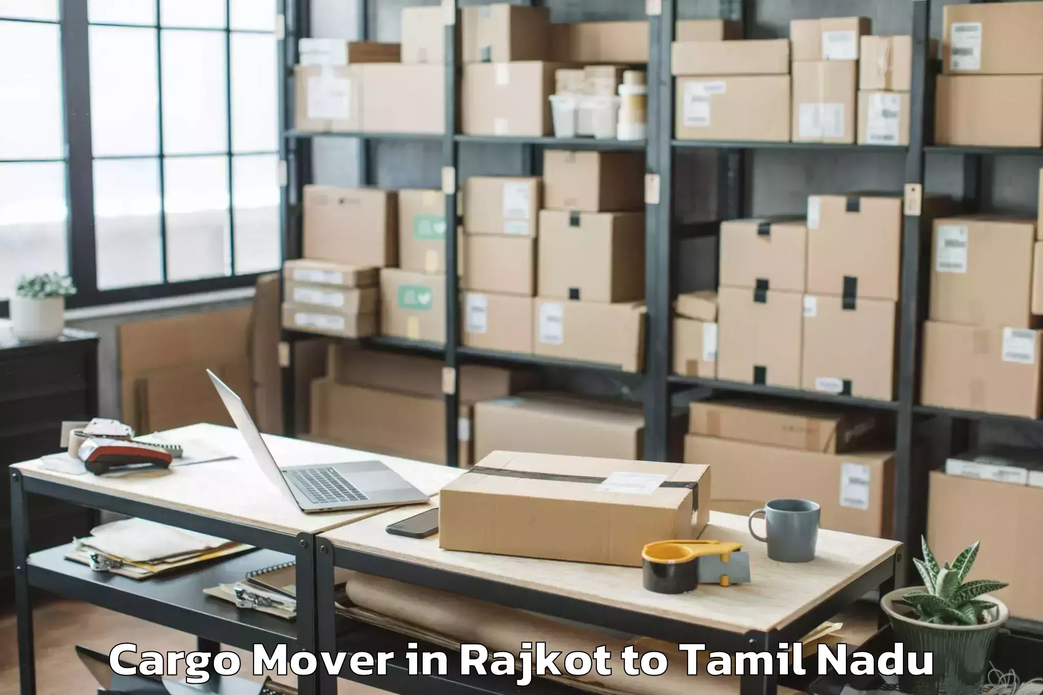 Top Rajkot to Vels University Chennai Cargo Mover Available